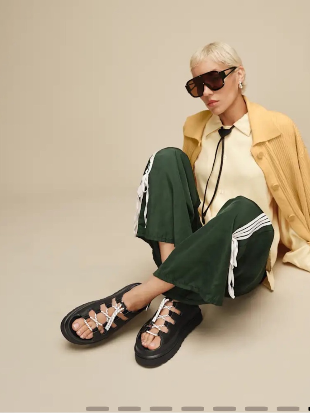 Women’s Ugg Toggle Sandals with White Contrast Laces - Picture 1 of 5